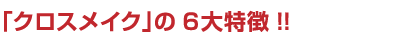 クロスメイクの6大特徴!!